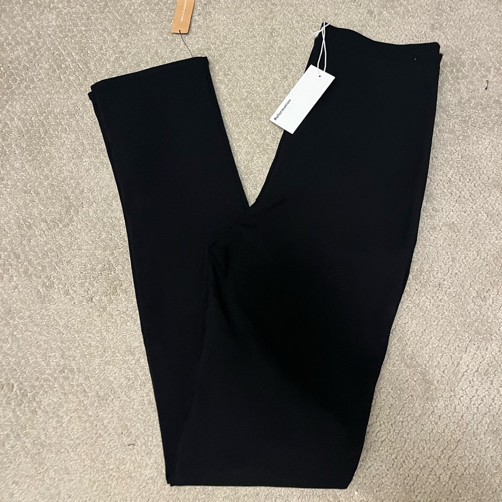 Reformation Black Graham Pants